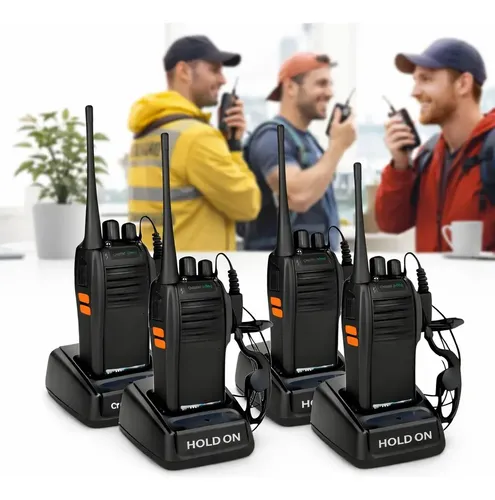 Kit 4 Rádios Comunicadores Walk Talk Baofeng 777S HT Profissional 16 Canais