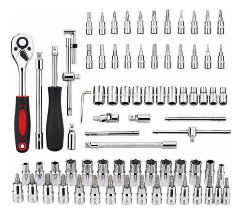 Kit de Ferramentas com 46 Peças e Chave Catraca