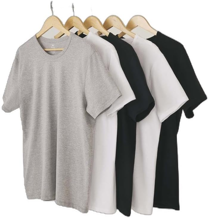 Kit com 5 Camisetas Masculinas Básicas Premium