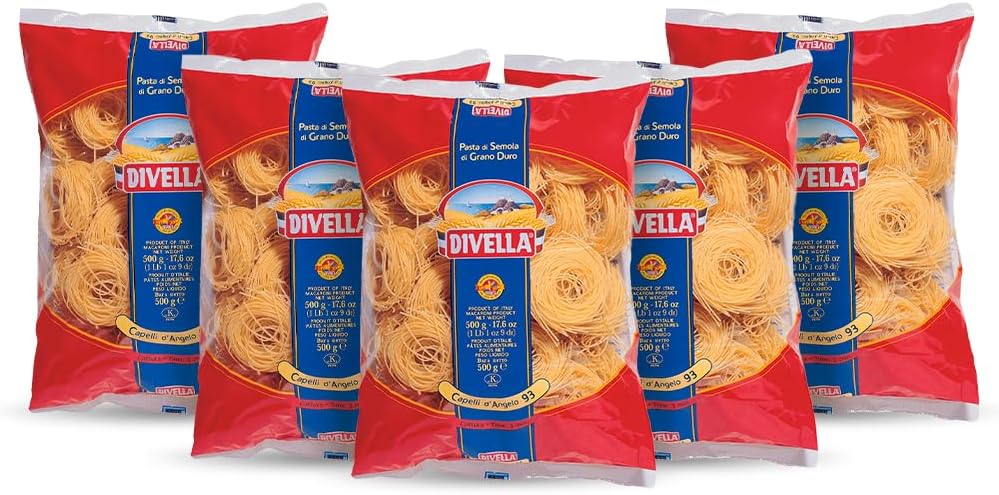 Kit 5 Massas Capelli D'Angelo Nidi Italiano 500g Divella