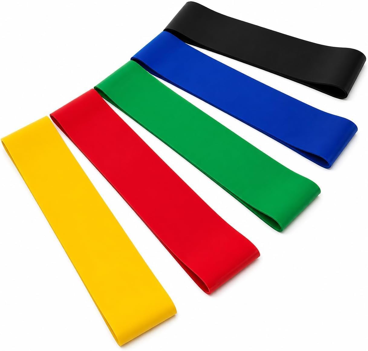 Kit 5 Faixas Elásticas de Resistência para Treino e Fisioterapia