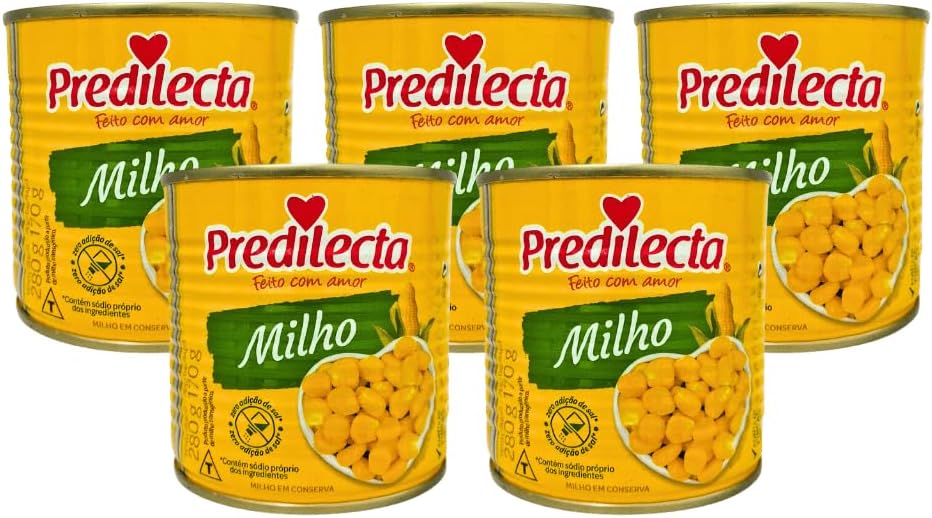 Kit 5 Latas Milho Verde Predilecta 170g