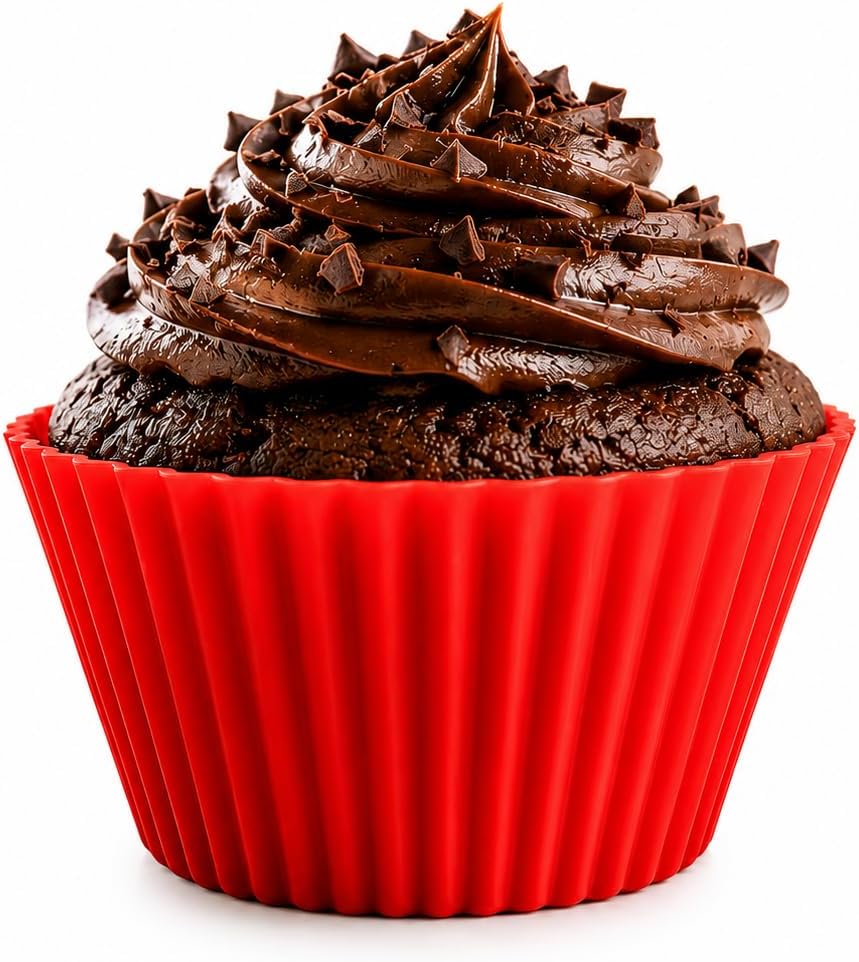 Kit 6 Formas de Silicone Grande 9CM Para Cupcake Premium