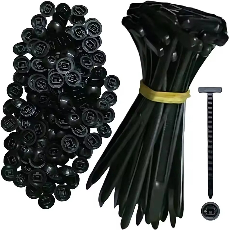 Kit Abraçadeira de Nylon Tipo T com Travamento Automático Reutilizável