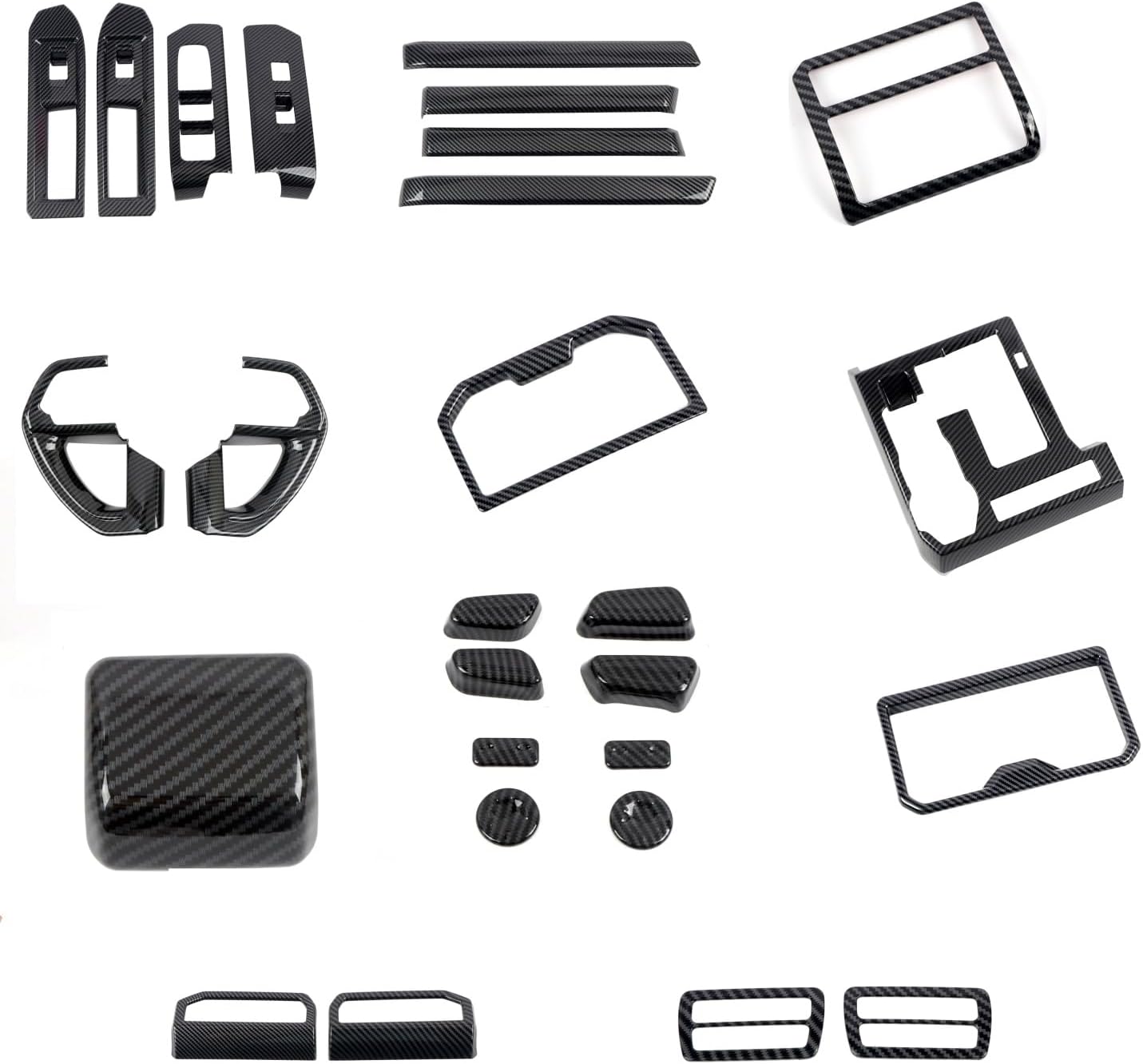 Kit de Acessórios Internos Autophoton de Fibra de Carbono para Toyota Tacoma 2024-2025