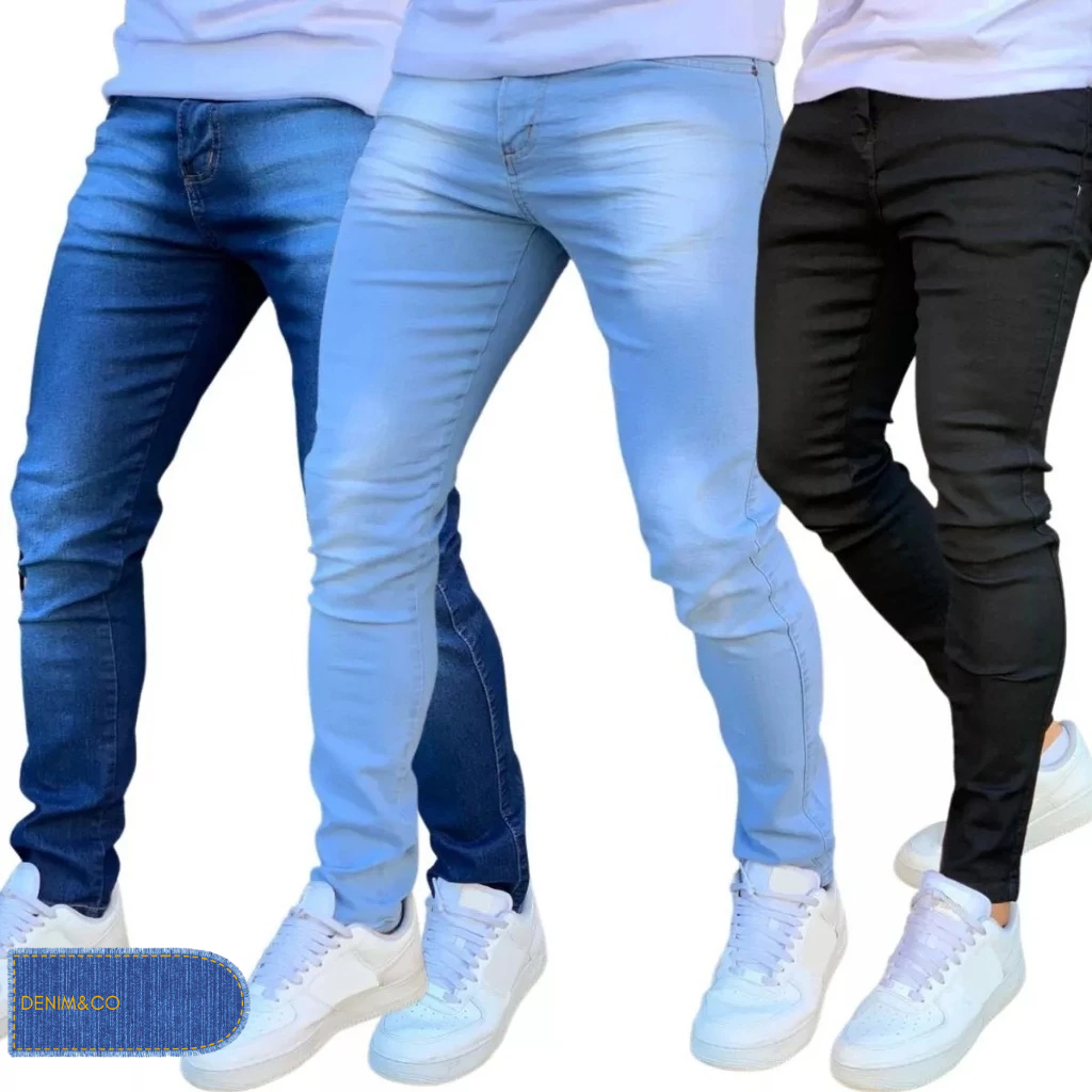 Calça Jeans Skinny Masculina com Lycra - Kit Denim&Co.