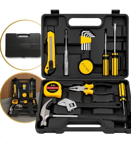 Kit de Ferramentas Manual com 12 Peças e Maleta Organizadora