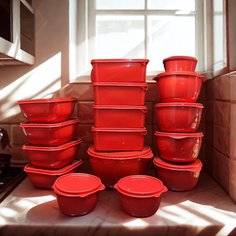 Kit de Potes Organizadores para Alimentos com 15 Peças