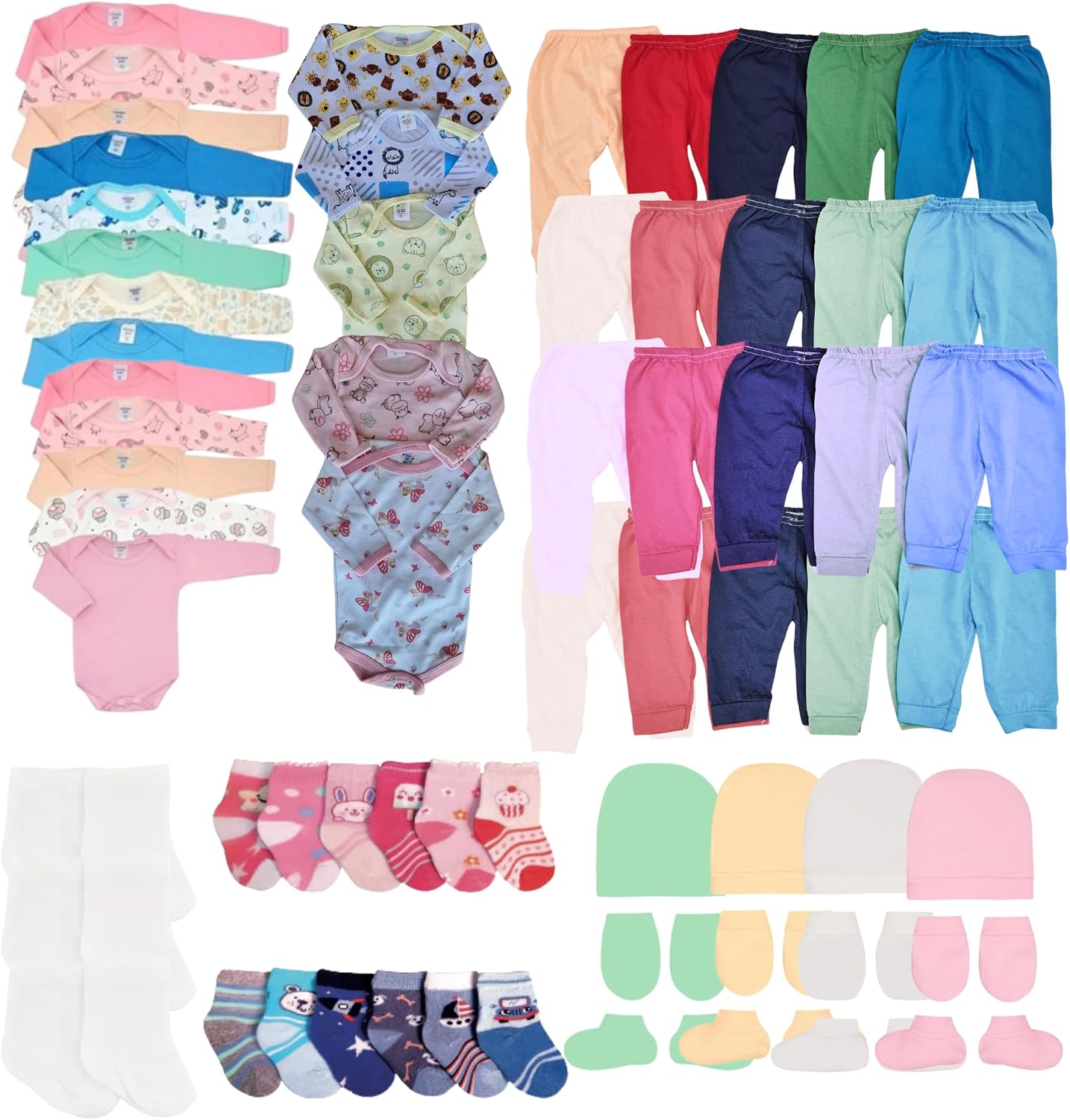 Kit Enxoval de Bebê 15 Peças em Algodão
