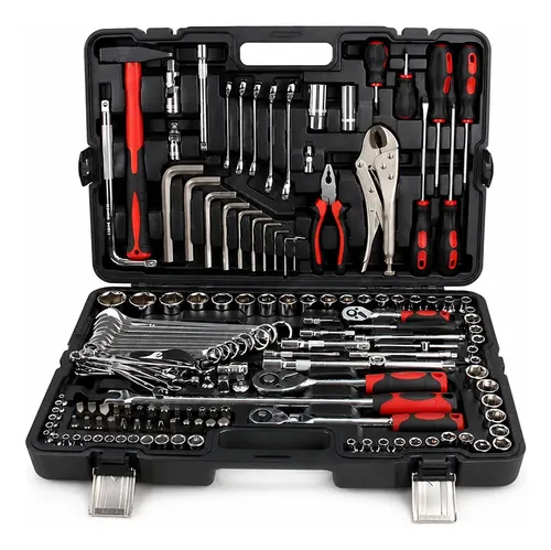 Kit de Ferramentas com 150 Peças: Jogo Completo de Soquetes e Catracas