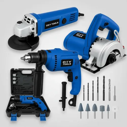 Kit Ferramentas 220V: Serra Mármore, Esmerilhadeira e Furadeira