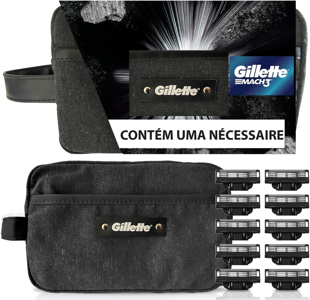 Kit Gillette Mach3 com 10 Cargas e Necessaire: Vale a Pena?
