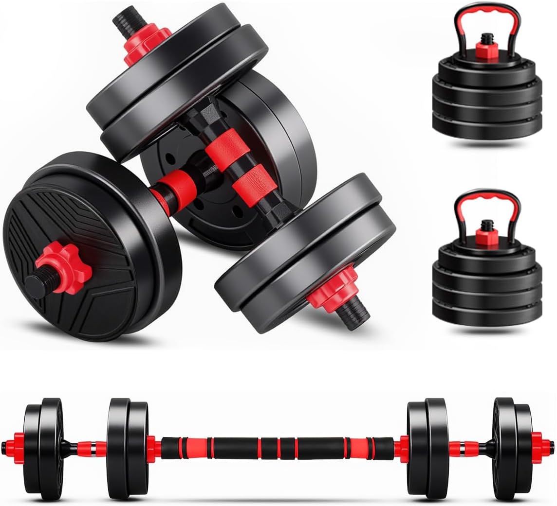 Kit Haltere 6 em 1 Ajustável 15kg: Versatilidade para Treino em Casa