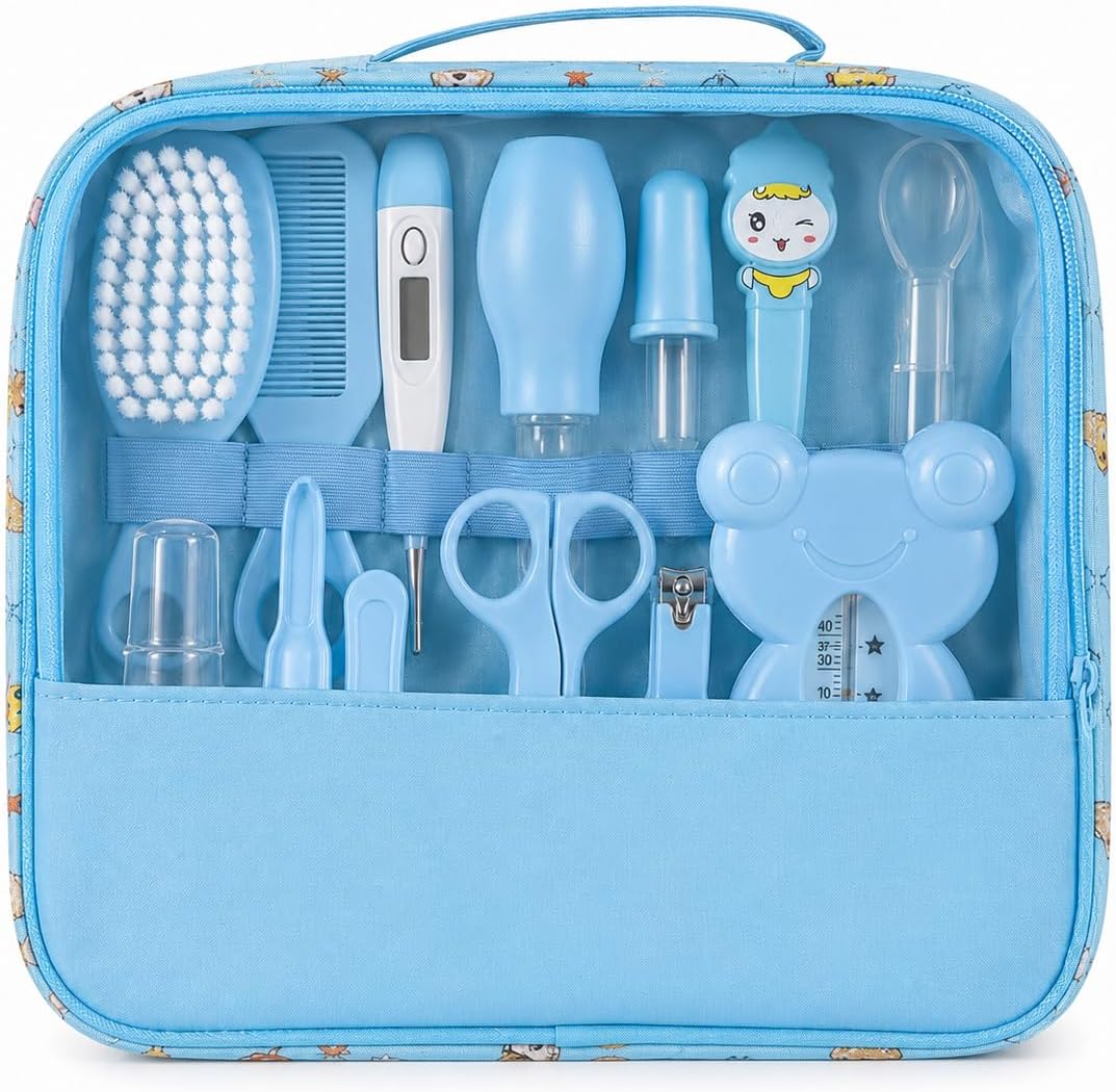 Kit Higiene e Cuidados para Bebê 13 em 1 com Estojo Organizador