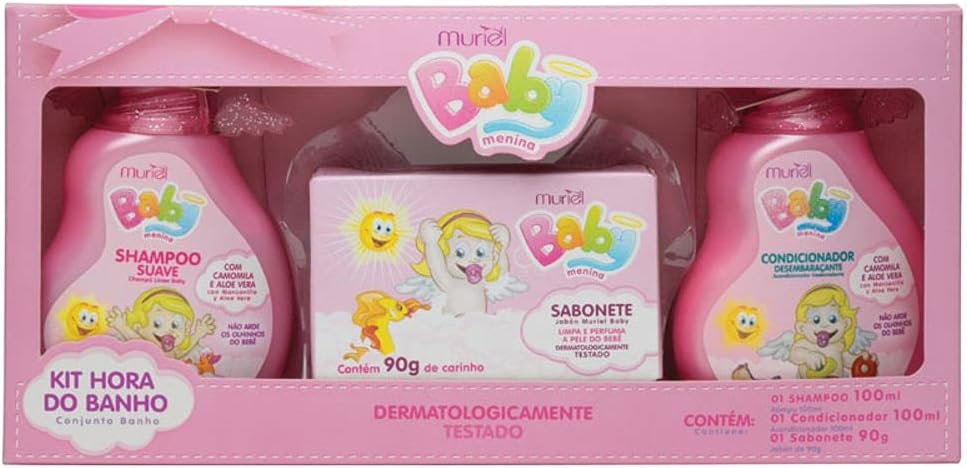 Kit Hora do Banho Muriel Baby Menina: Praticidade e Cuidado