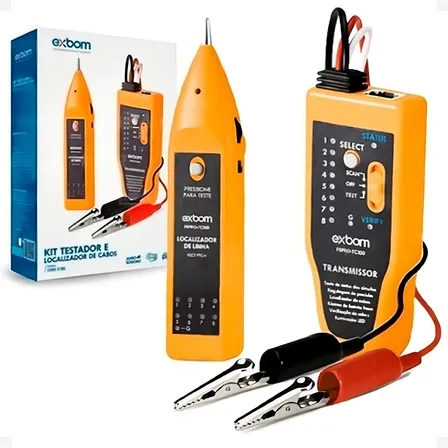 Kit Localizador e Testador de Cabos de Rede RJ45 e RJ11 FEPRO-TC300