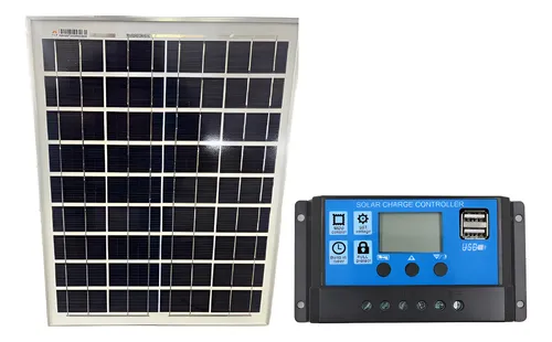 Kit Painel Solar 20W com Controlador de Carga 30A: Energia Sustentável para Pequenos Projetos