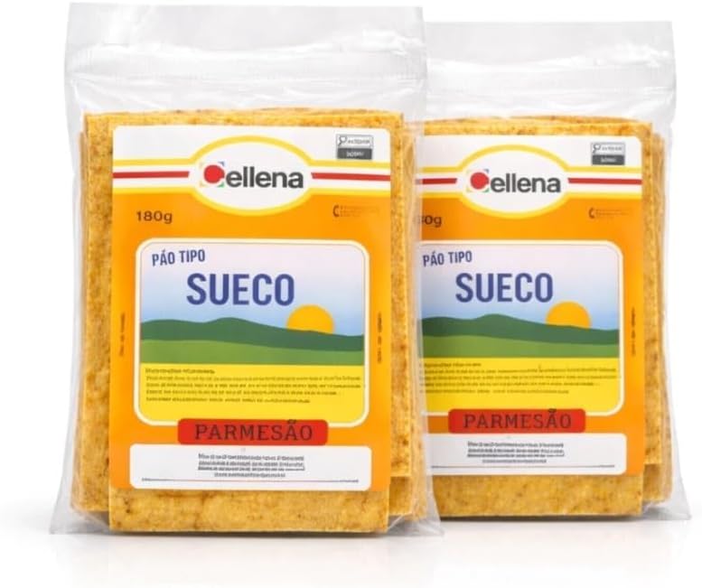 Kit Pão Tipo Sueco Parmesão Cellena 180g: Crocante e Prático