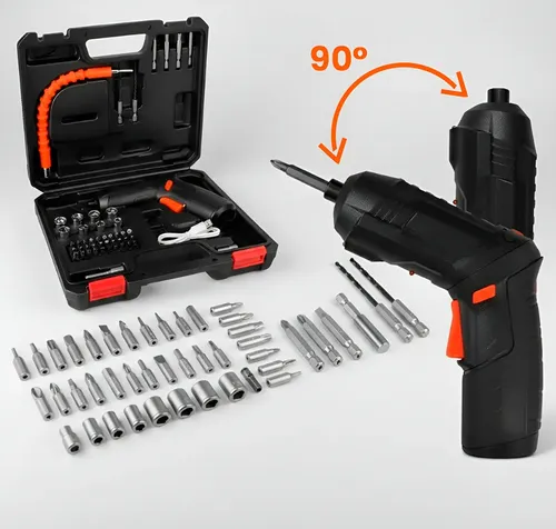 Kit Parafusadeira Elétrica Profissional com 47 Peças