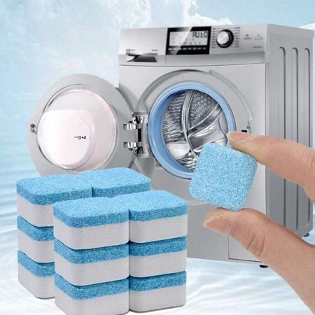 Kit Pastilhas Efervescentes para Limpeza de Máquina de Lavar Roupa 10 Unidades