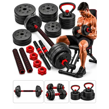 Vale a Pena? Kit Peso Academia 15kg Halken 6 em 1