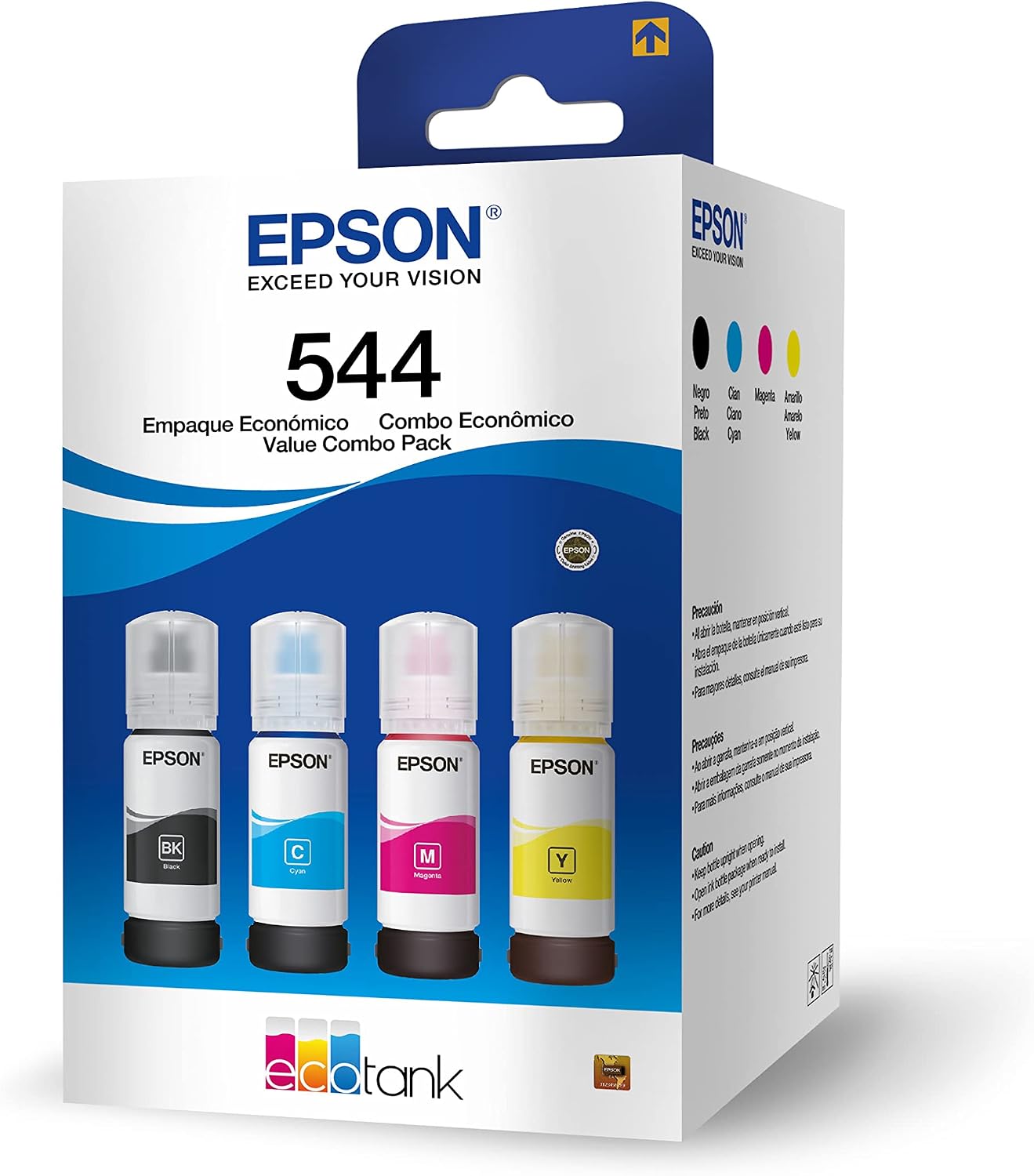 Kit de Tintas Epson T544 Original Colorido Magenta Amarelo Ciano