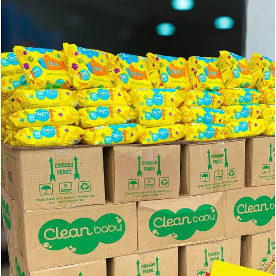 Kit de Toalhas Umedecidas Clean Baby com Extrato de Camomila