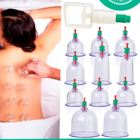 Kit Ventosas com Bomba para Ventosaterapia e Massoterapia