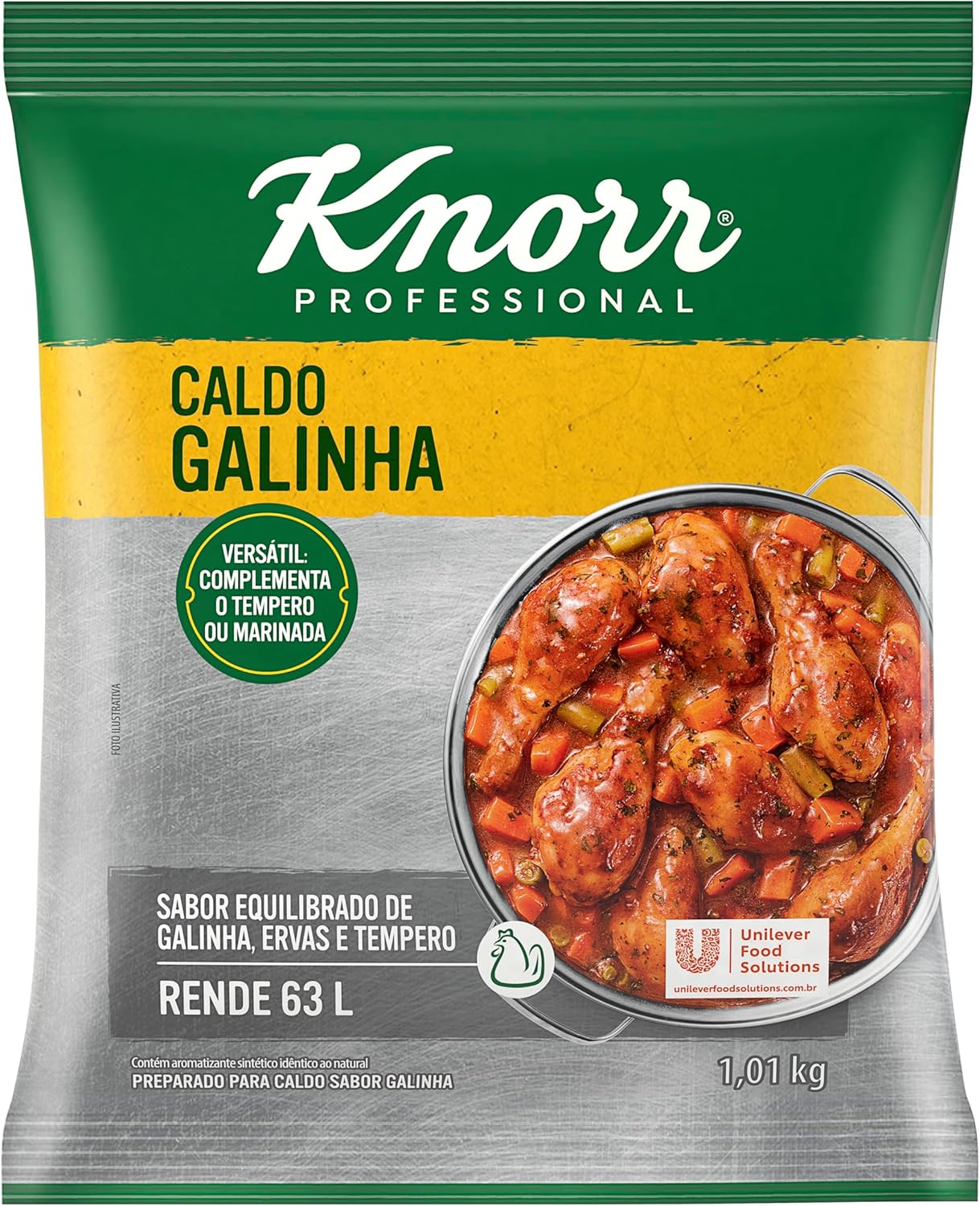 Knorr Professional Caldo de Galinha 1,01Kg: Rendimento para Cozinhas Profissionais