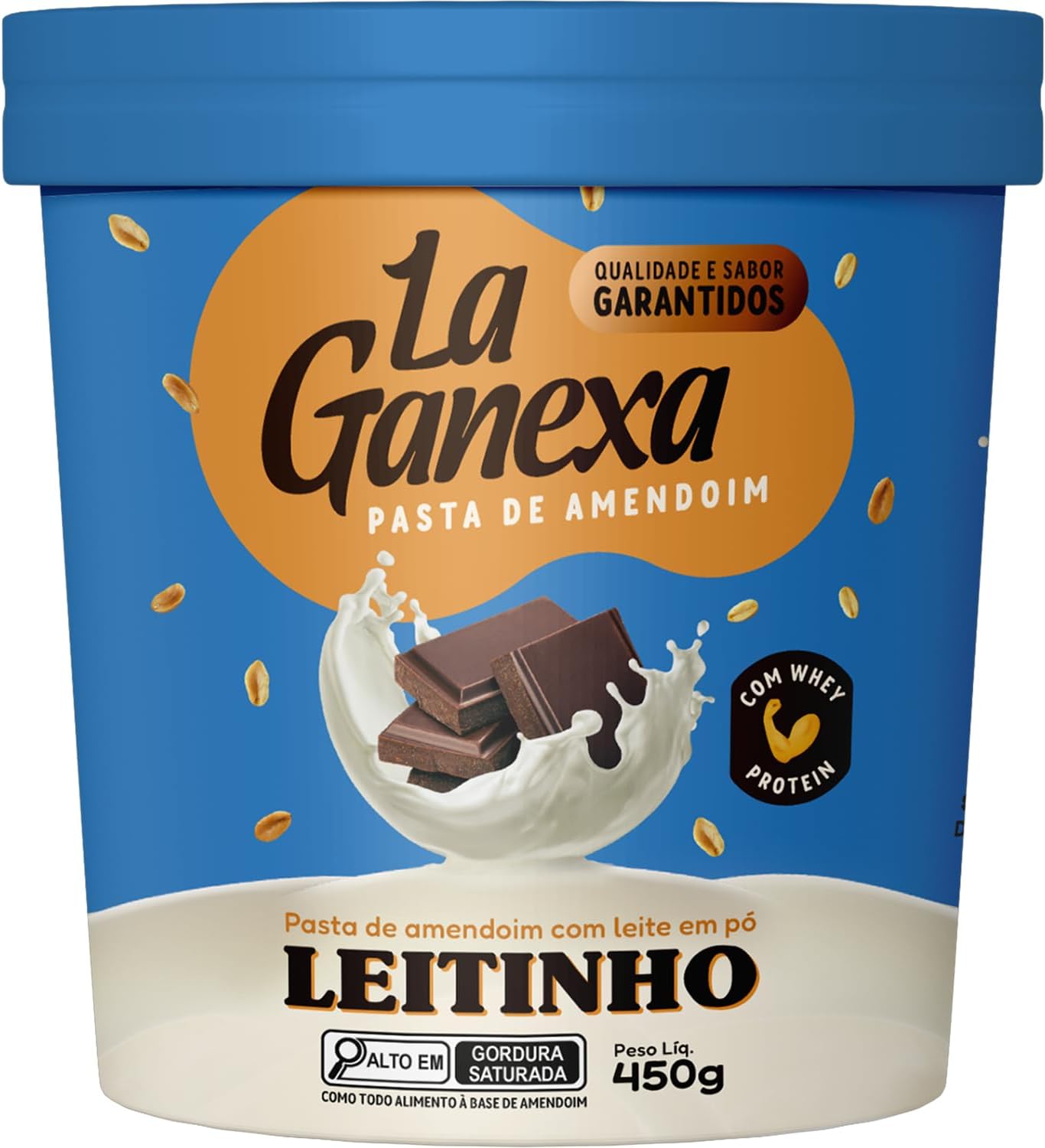 LA GANEXA Pasta de Amendoim Sabor Leitinho 450g