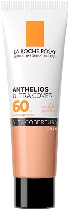 La Roche-Posay Anthelios Ultra Cover FPS 60 Frasco de protetor solar La Roche-Posay Anthelios Ultra Cover FPS 60 em textura fluida