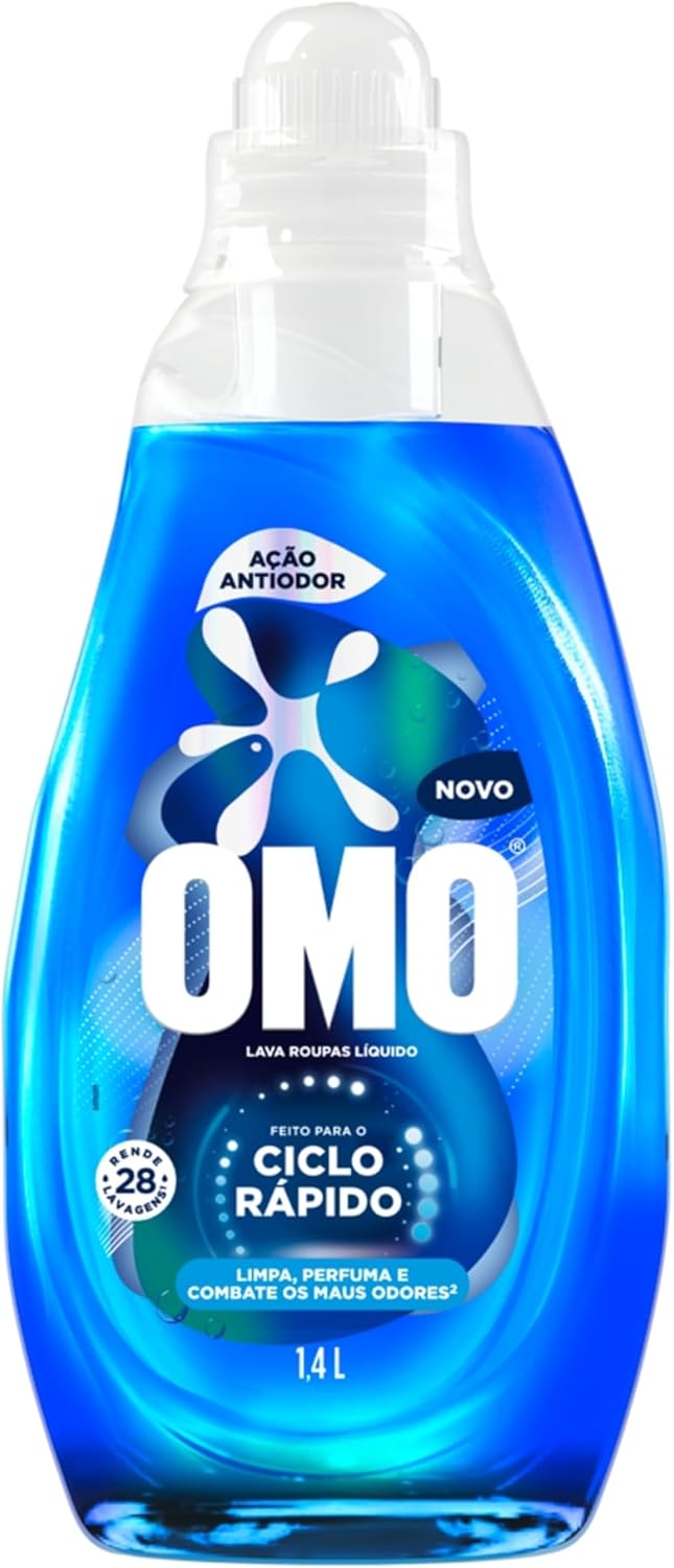 Lava-Roupas Líquido Omo Ciclo Rápido Antiodor 1,4l