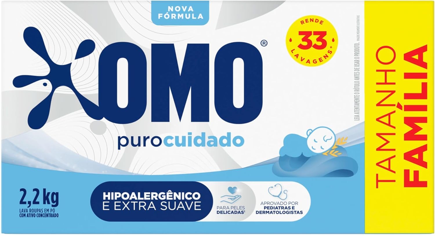 Lava-Roupas em Pó Omo Puro Cuidado 2,2kg: Vale a pena para peles sensíveis?