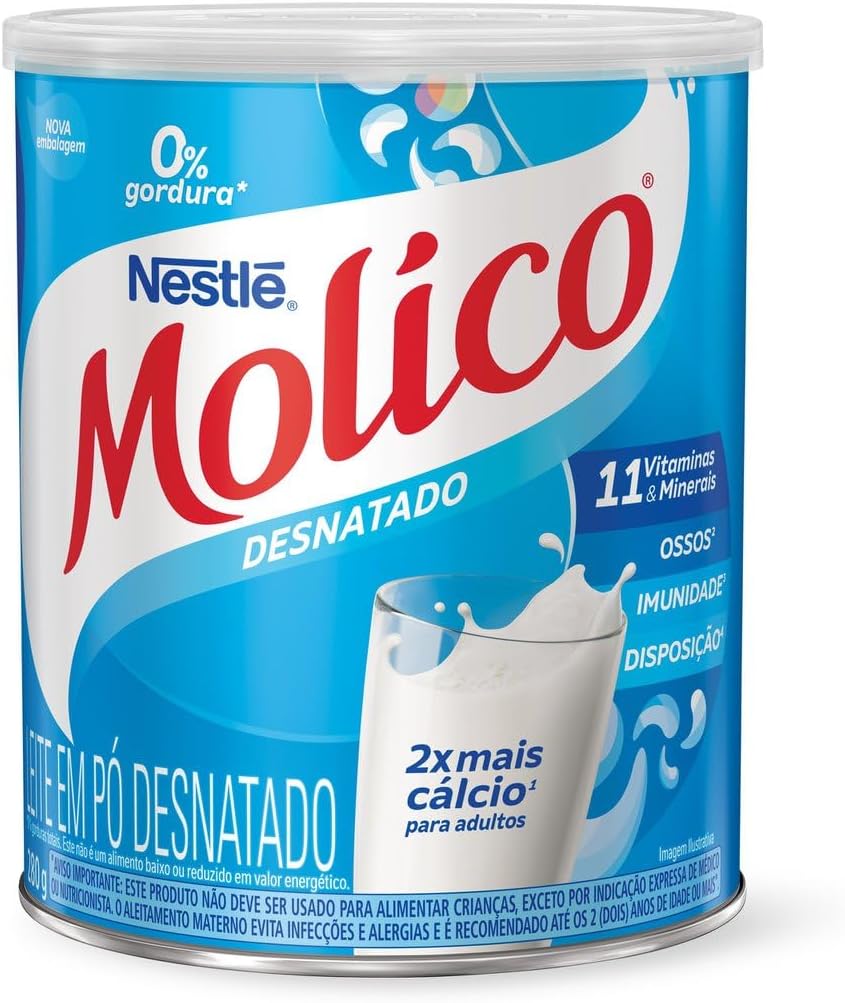 Leite em Pó Desnatado Molico Total Cálcio 280g