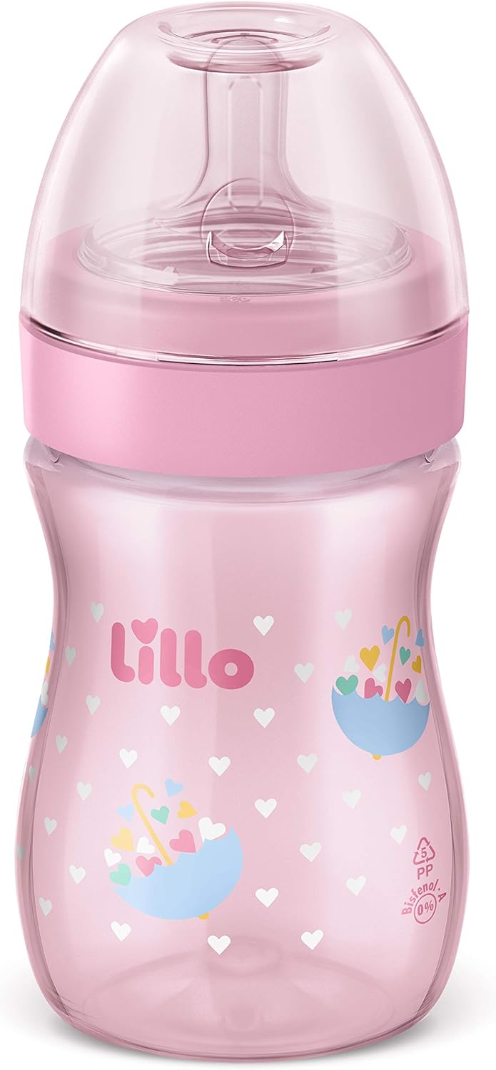 Lillo Mamadeira Com Alça Super Evolution 240ml Rosa