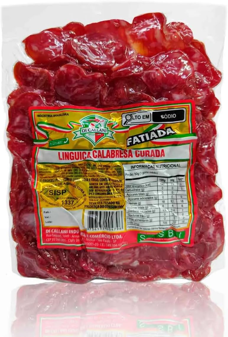 Linguiça Calabresa Curada Fatiada 250g: Praticidade sem Pimenta