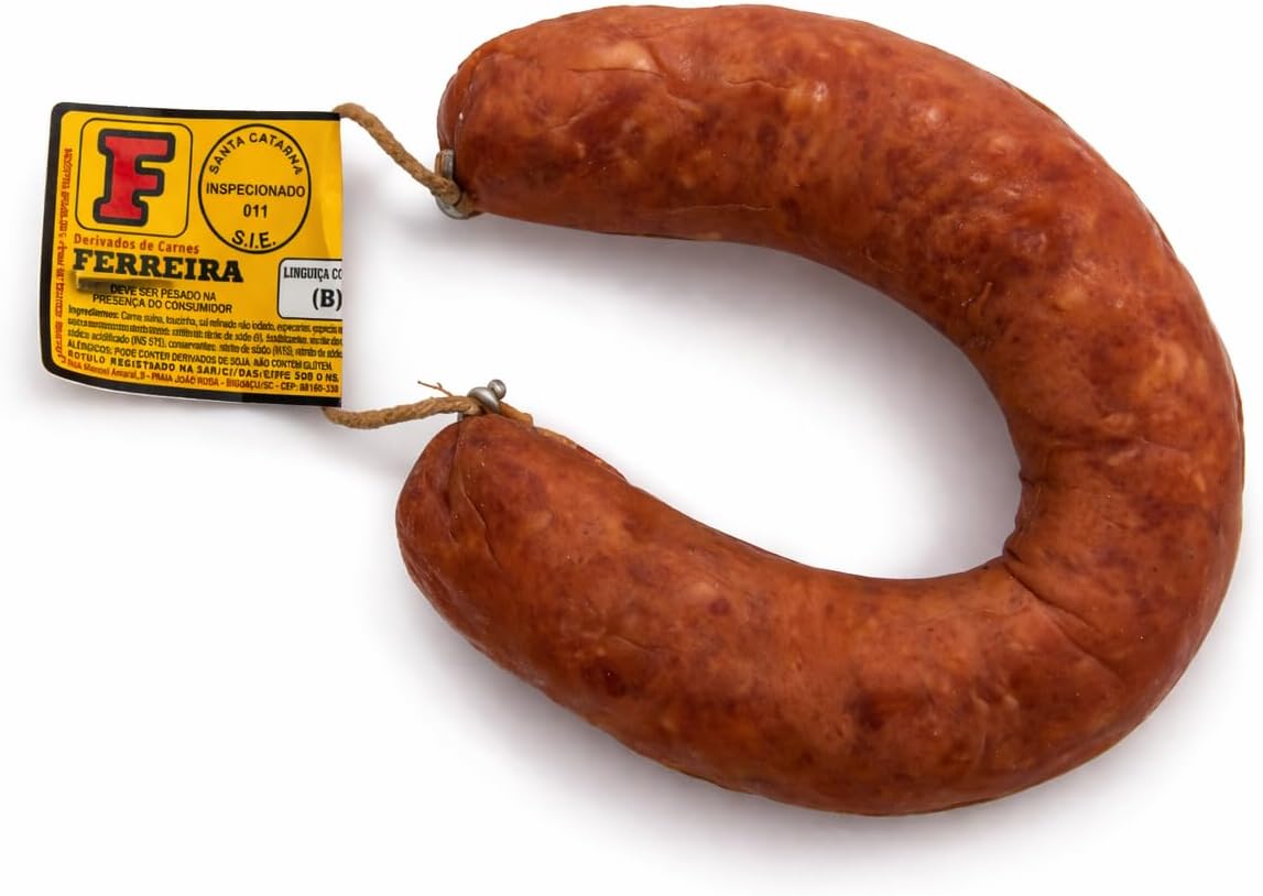 Linguiça Colonial Catarinense Ferreira 1kg: 100% Pernil Suíno