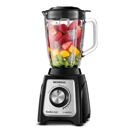 Liquidificador Mondial Turbo Glass L-1400 GI: Potência com Jarra de Vidro