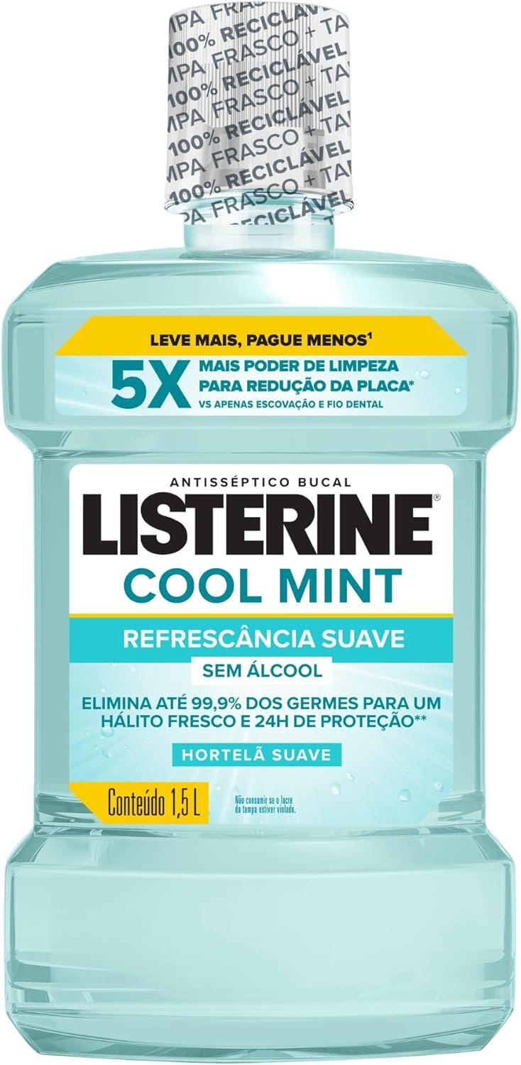 Listerine Cool Mint Sem Álcool 1,5L: Vale a pena o custo-benefício?