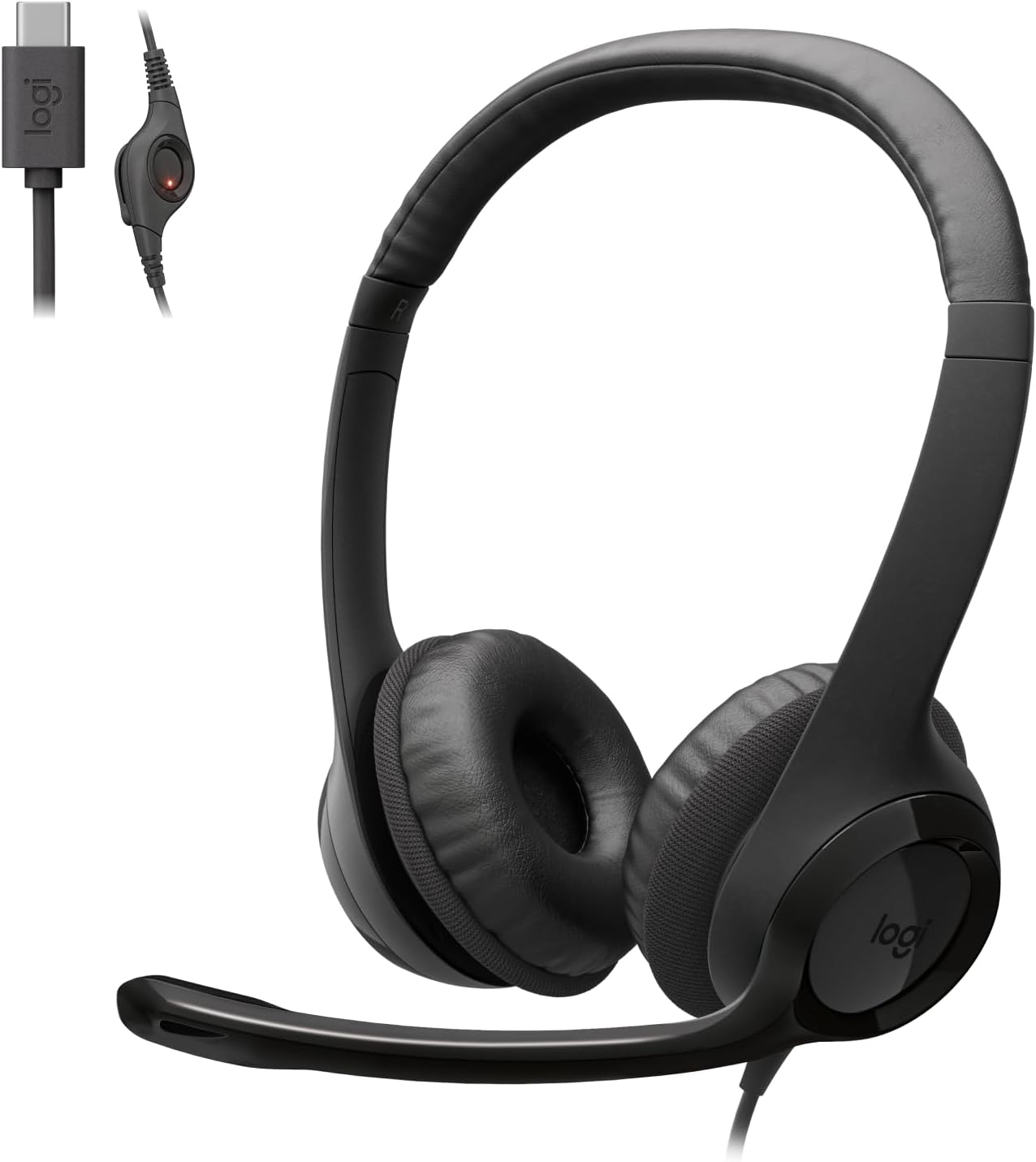 Logitech H390 USB-C: Headset com Cancelamento de Ruído para Trabalho