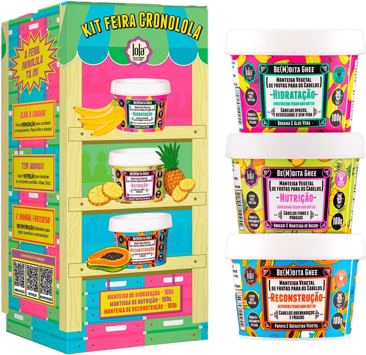 Kit Cronograma Capilar Lola Cosmetics Be(m) Dita Ghee
