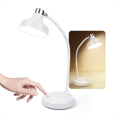 Luminária de Mesa LED Articulável com Touch e Bateria Recarregável