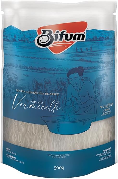 Macarrão de Arroz Oriental Bifum Sem Glúten e Vegano 500g