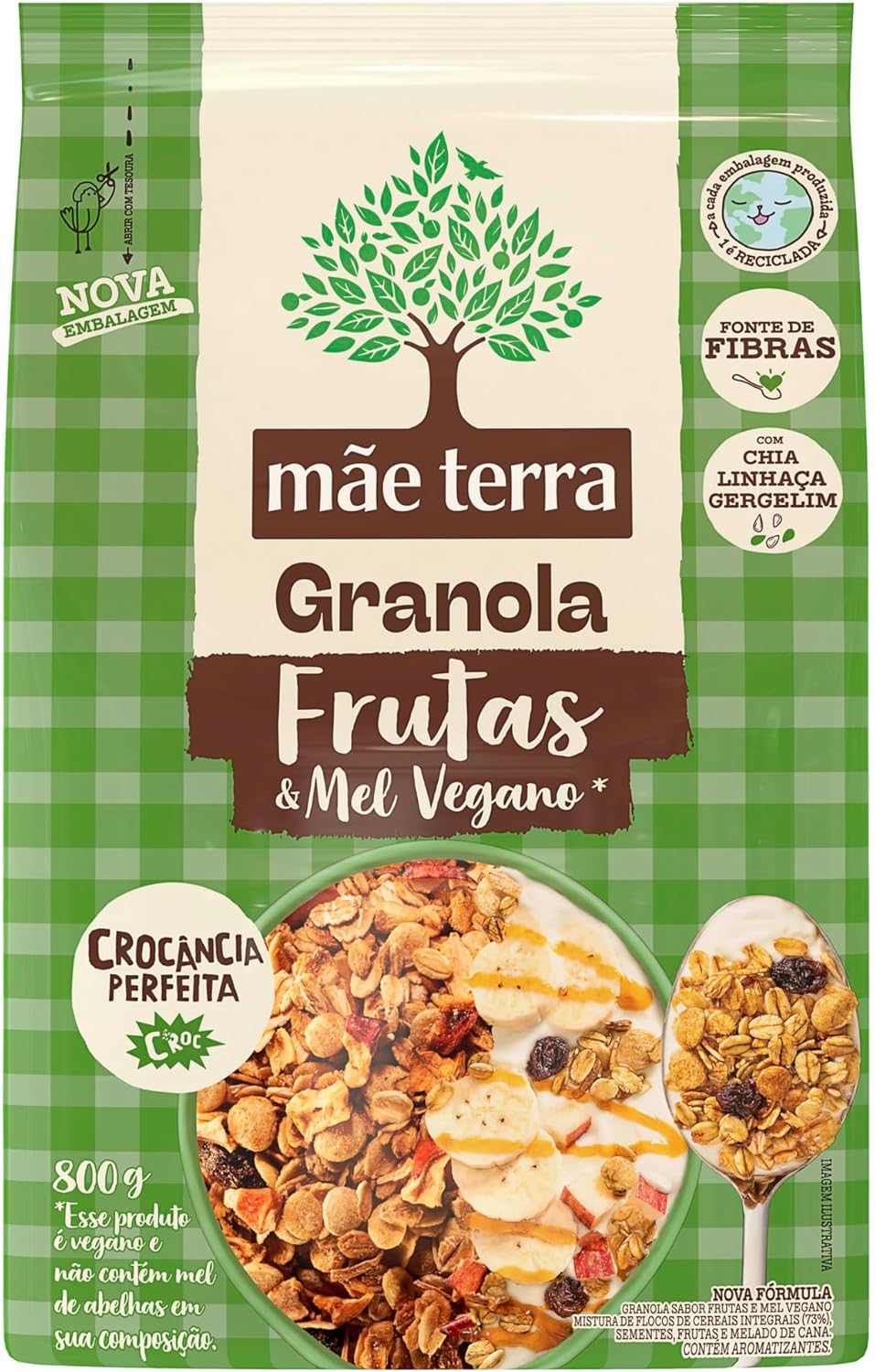 Mãe Terra Granola Frutas e Mel Sem Açúcar 800g: Vale a pena?