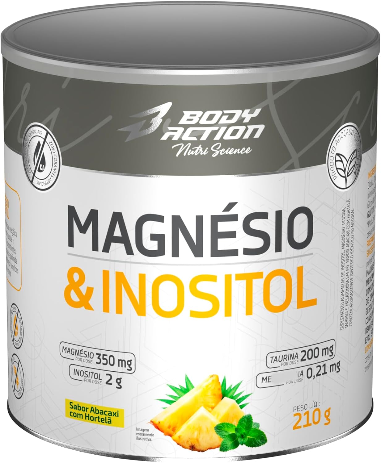 Magnésio Inositol 210g Body Action: Análise do Suplemento de Abacaxi com Hortelã
