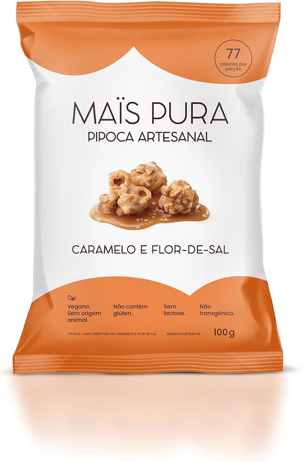Mais Pura Pipoca Artesanal Caramelo e Flor de Sal 100g