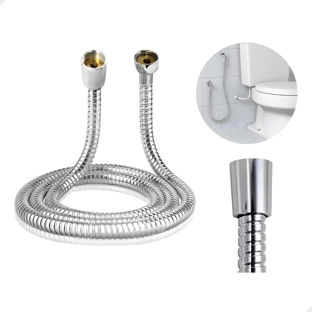 Mangueira Flexível 150cm em Aço Inox para Ducha Higiênica