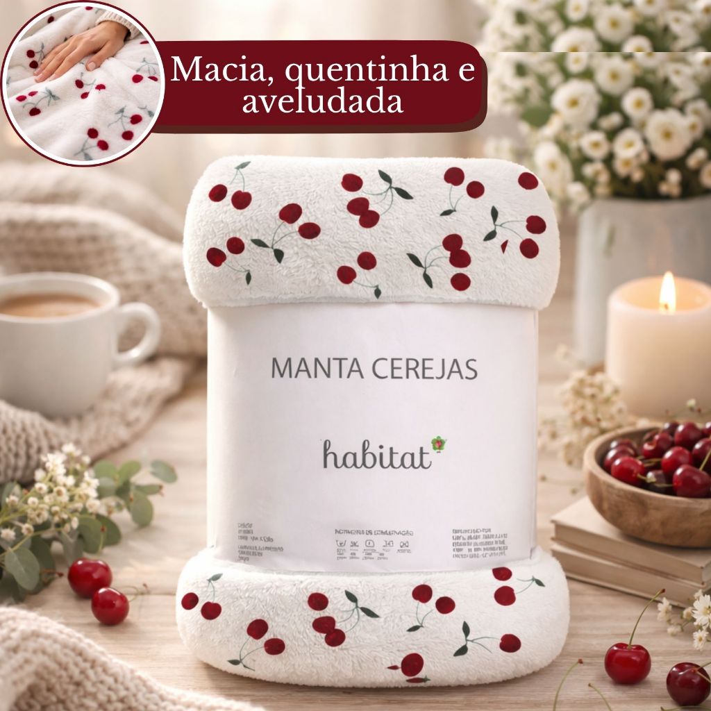 Manta Cobertor Queen Microfibra Antialérgica Soft Flanel Habitat 2,20 x 2,40