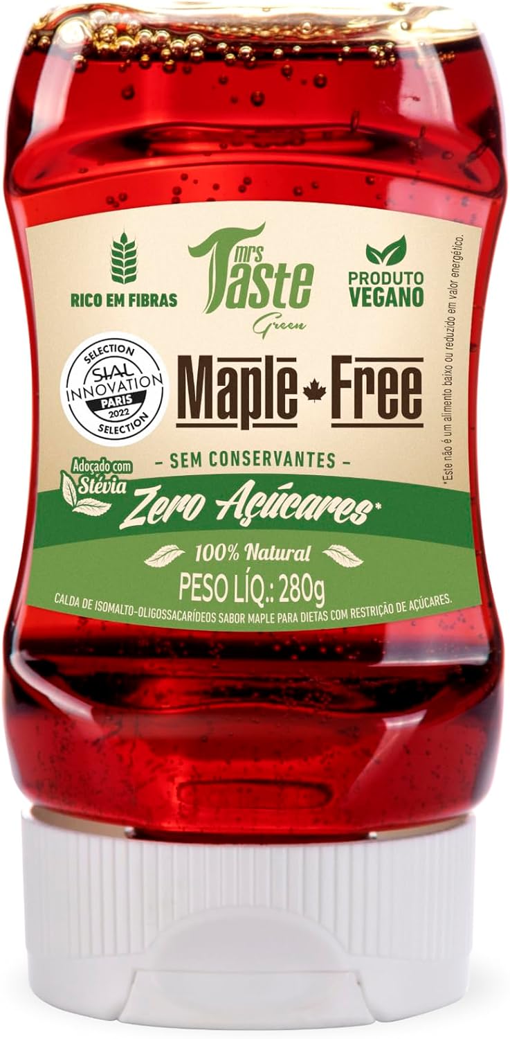 Maple-Free Mrs Taste: Calda de Bordo Versátil e Zero Açúcar
