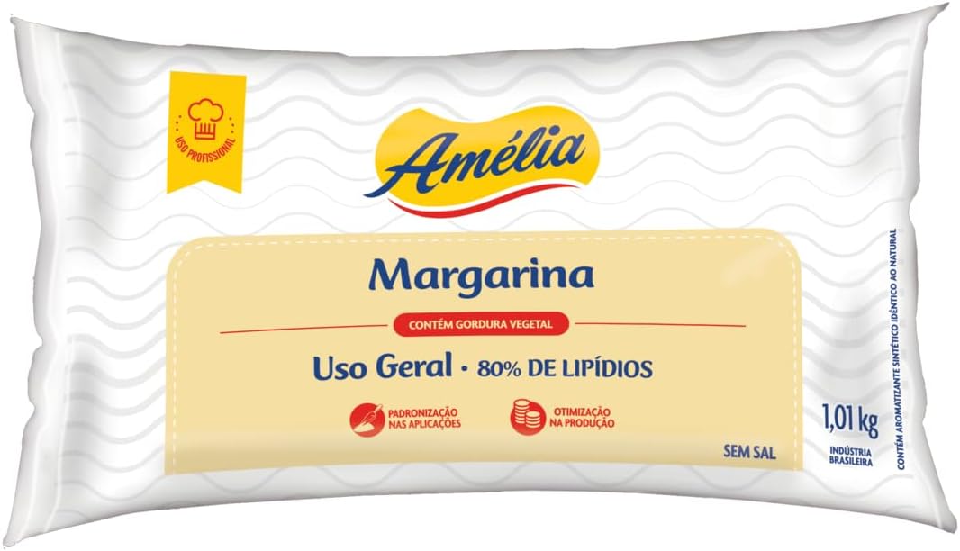 Margarina Uso Geral 80% Lipídios Amélia sem Sal 1,01kg